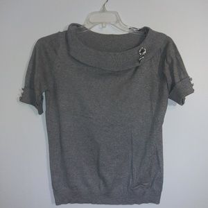 Gray Short sleeve Sweater